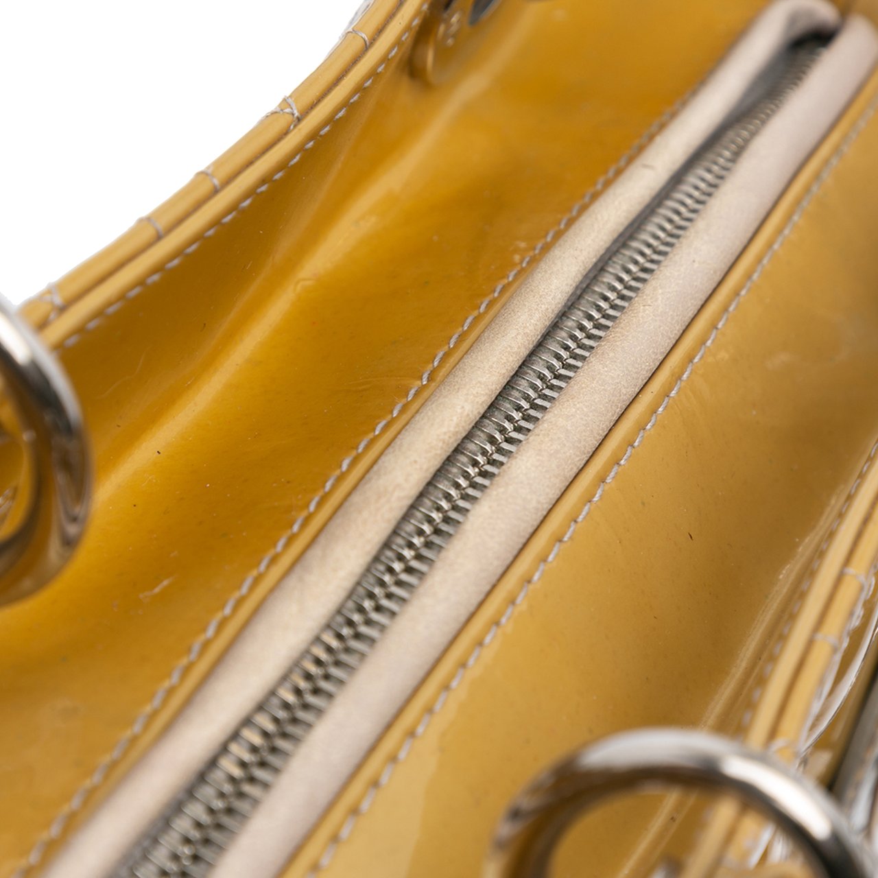 Dior Medium Patent Cannage Lady Dior Bruin