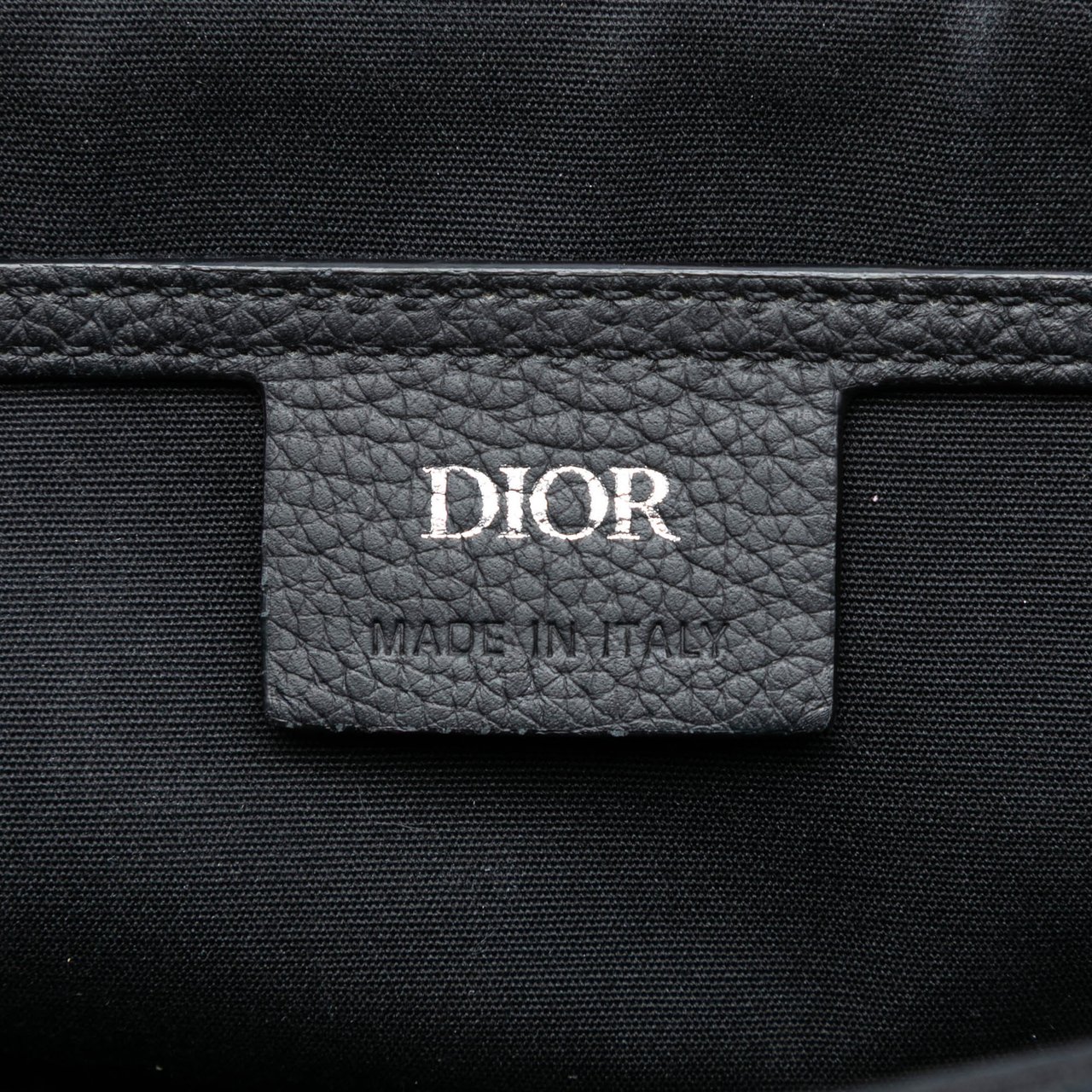 Dior Medium Oblique Canvas and Grained Calfskin Saddle Messenger Bag with Flap Zwart