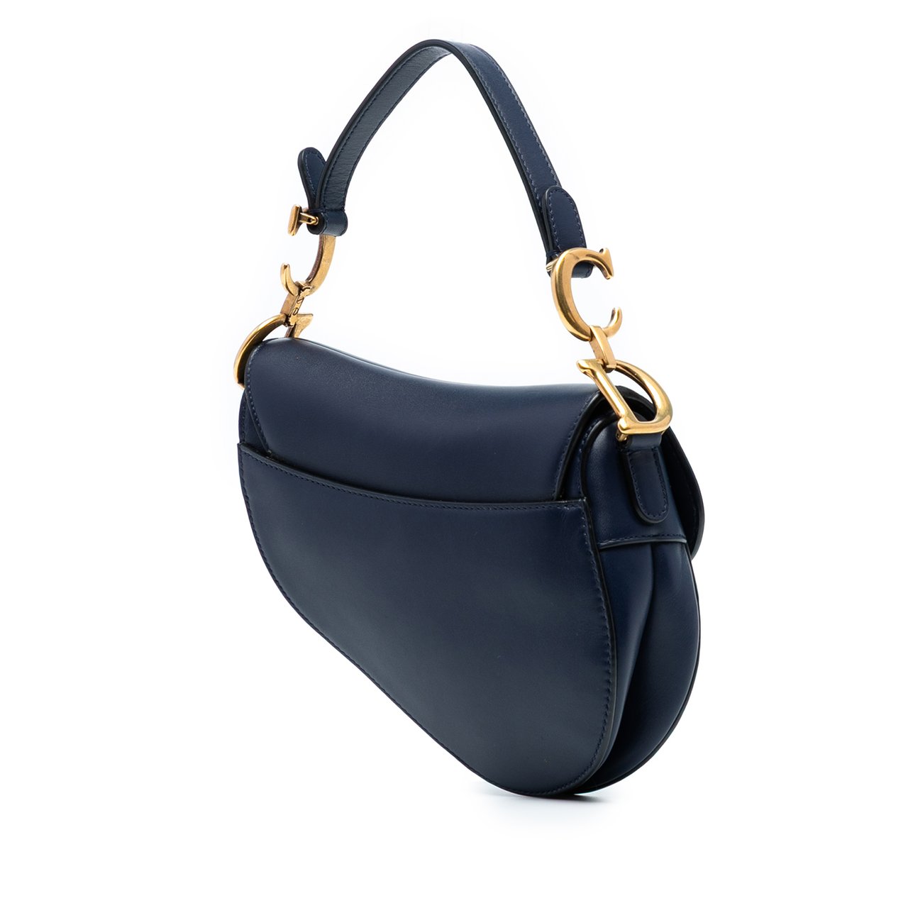 Dior Mini Smooth Calfskin Saddle Bag Blauw