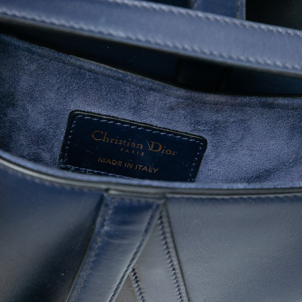 Dior Mini Smooth Calfskin Saddle Bag Blauw