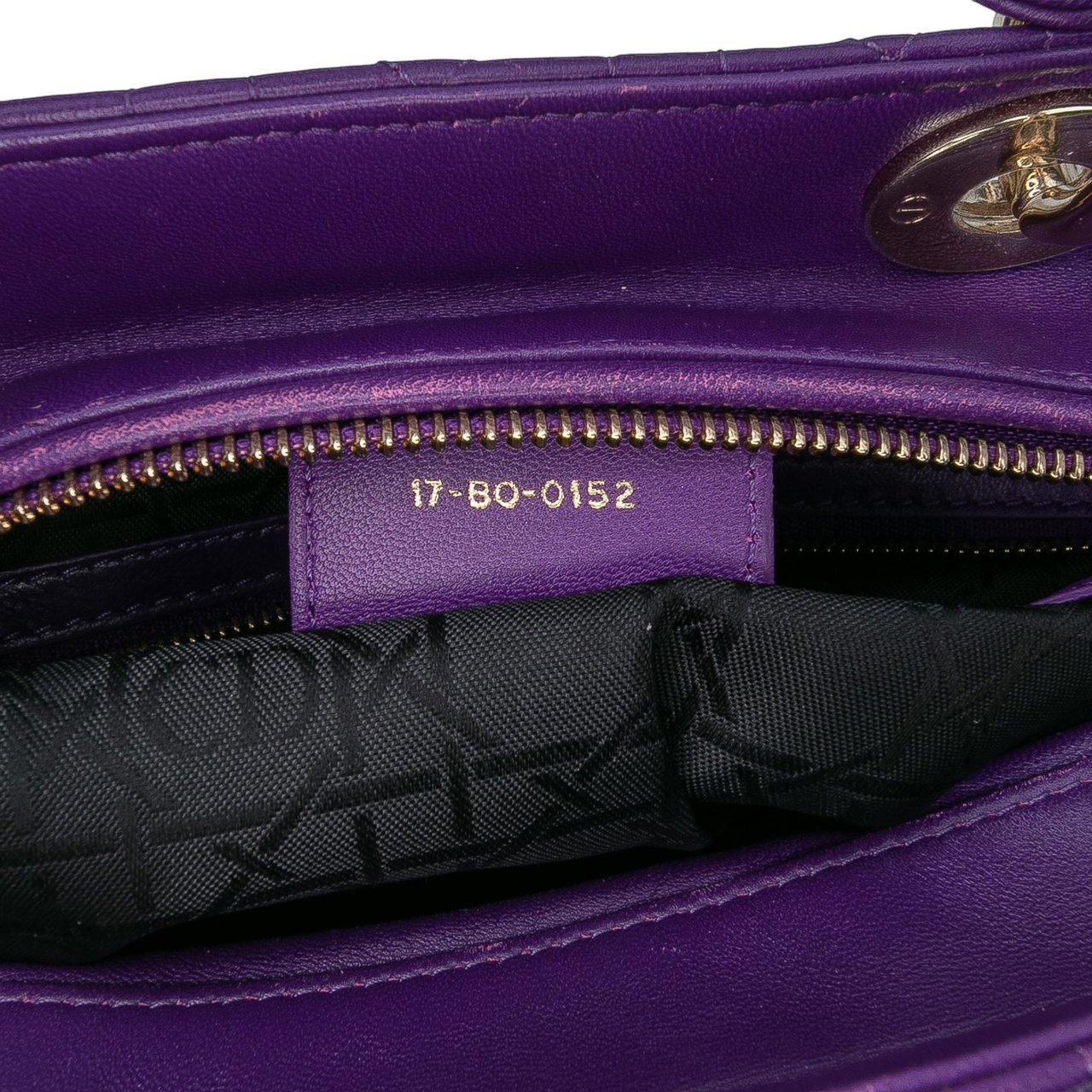 Dior Large Lambskin Cannage Lady Dior Paars