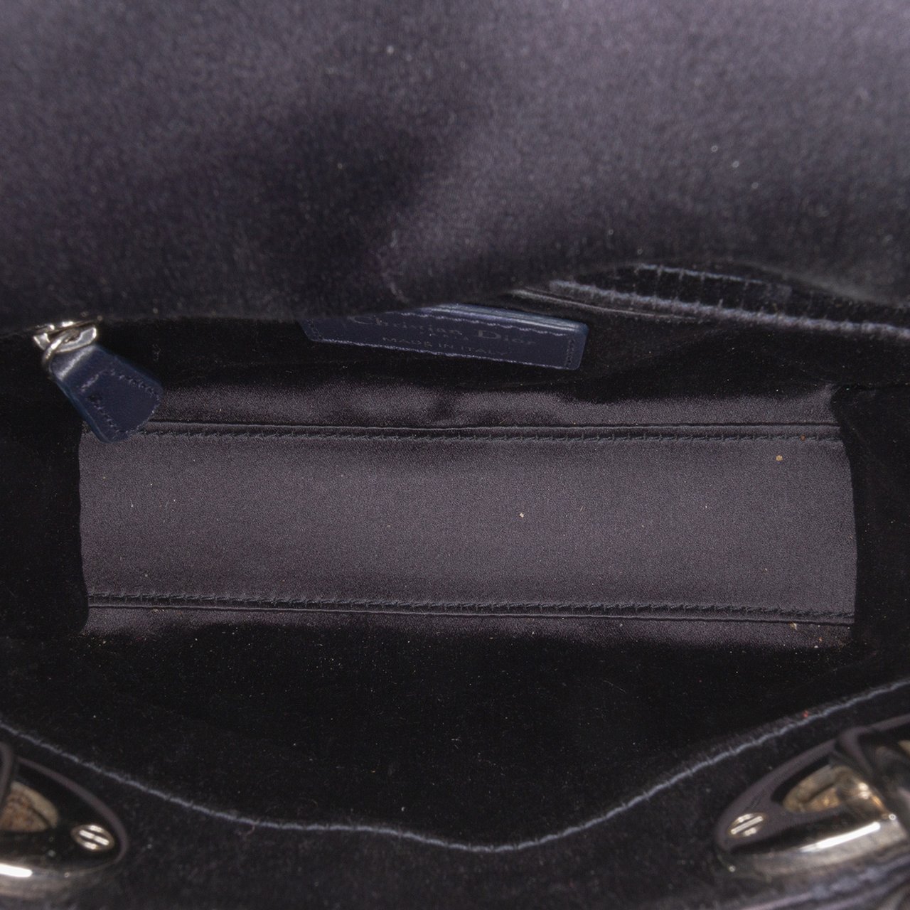 Dior Mini Satin Cannage Strass Crystal Embellished Lady Dior Zwart