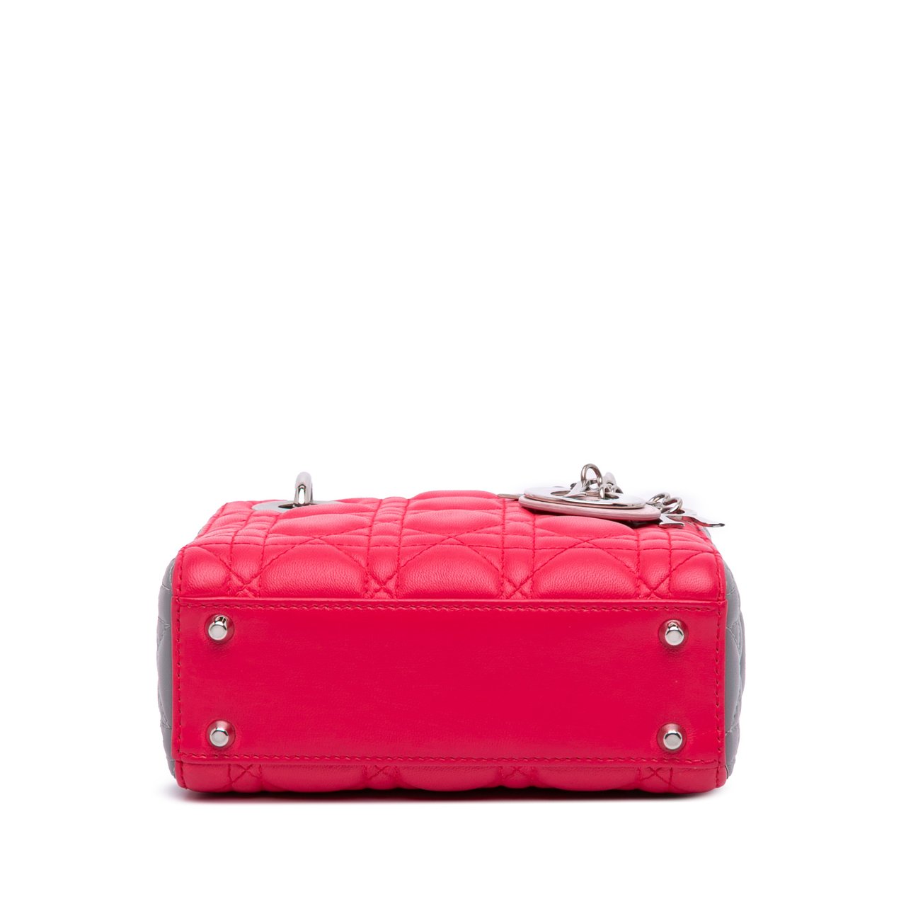 Dior Mini Tricolor Lambskin Cannage Lady Dior Roze