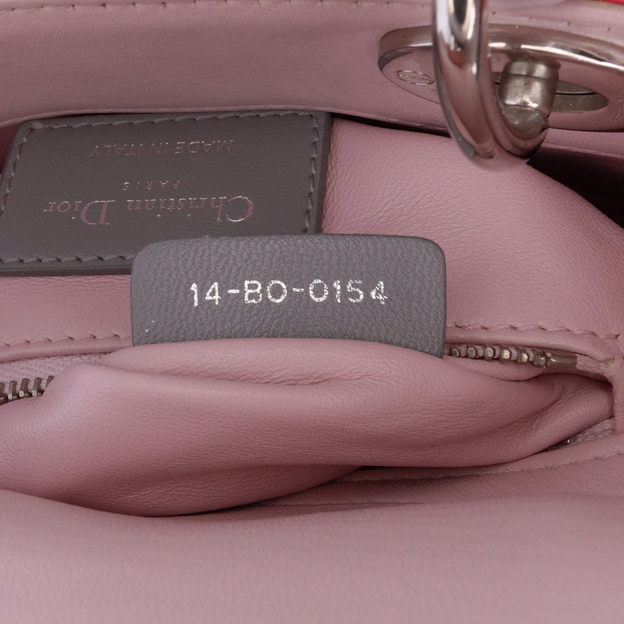 Dior Mini Tricolor Lambskin Cannage Lady Dior Roze