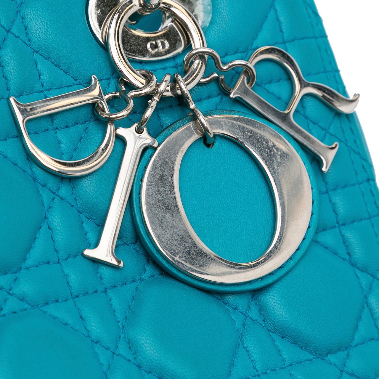 Dior Medium Lambskin Cannage Lady Dior Blauw