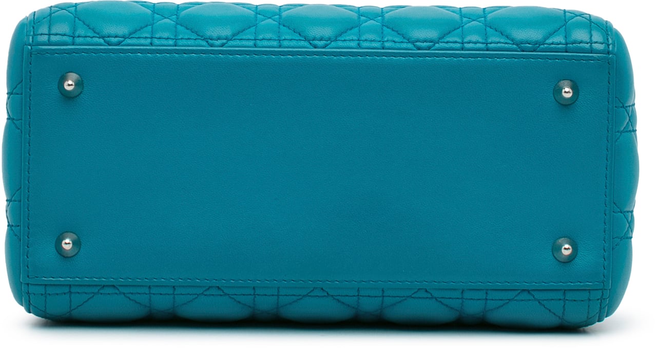 Dior Medium Lambskin Cannage Lady Dior Blauw