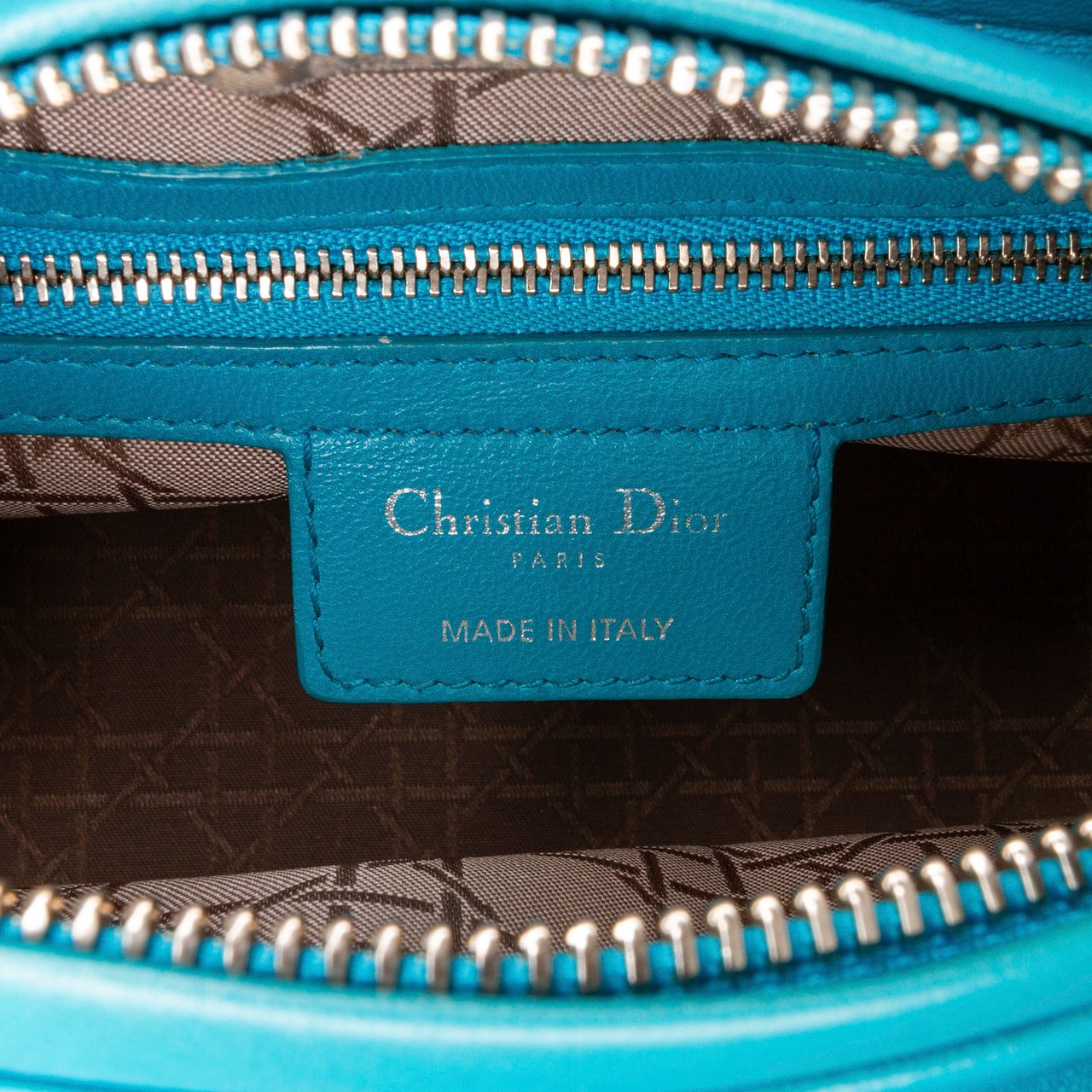 Dior Medium Lambskin Cannage Lady Dior Blauw
