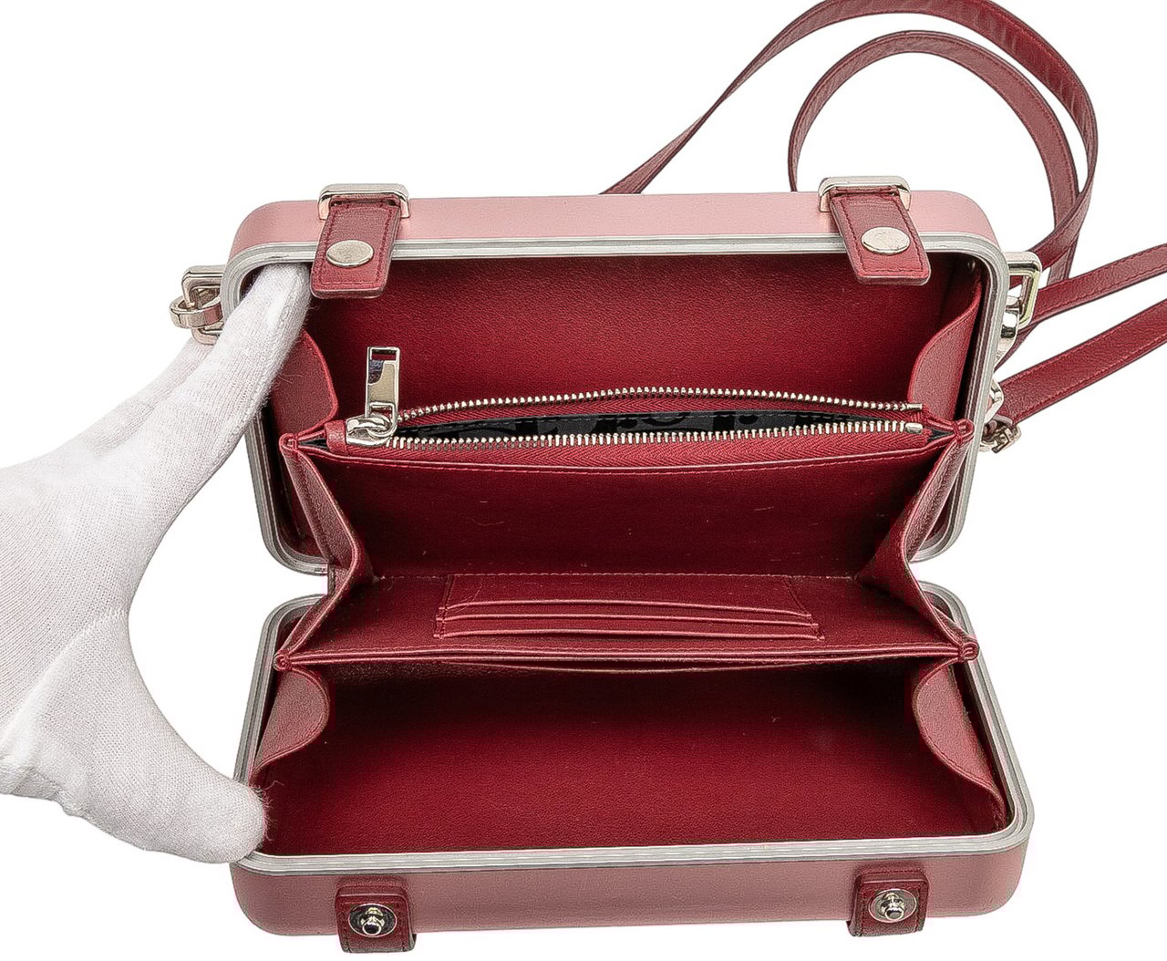 Dior Rimowa Aluminum Personal Clutch On Strap Roze