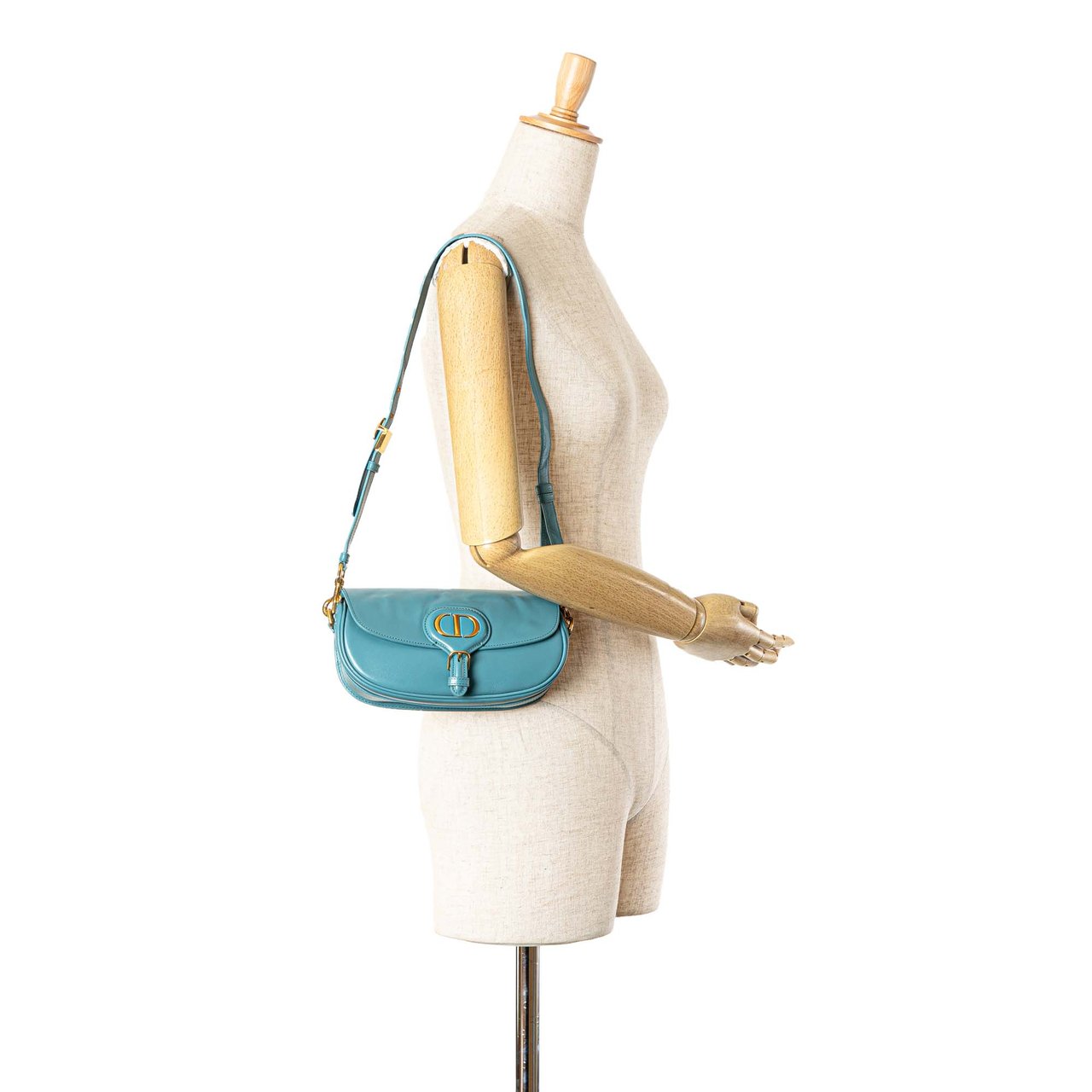 Dior Calfskin Bobby East West Crossbody Blauw