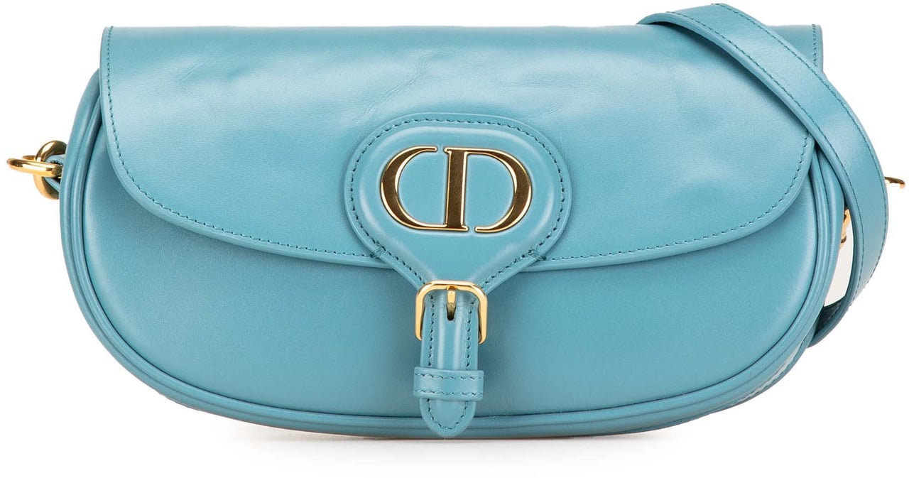 Dior Calfskin Bobby East West Crossbody Blauw