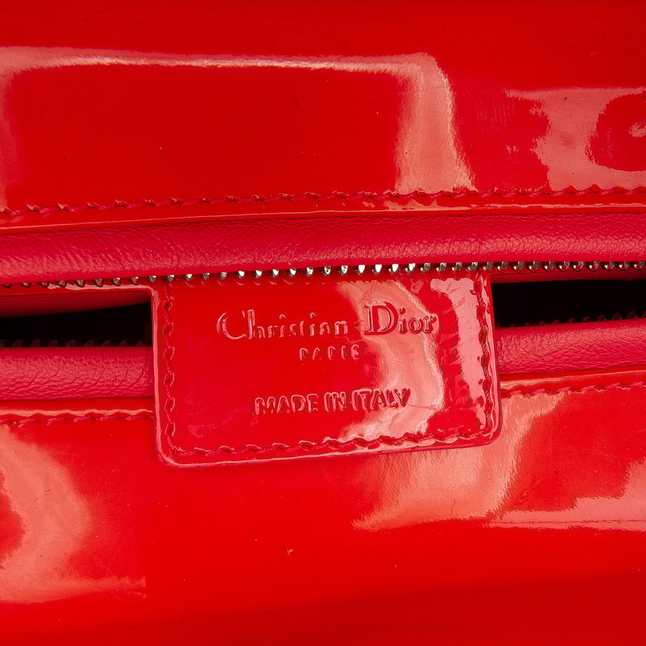 Dior Medium Lambskin Cannage Stitched Lady Dior Bruin