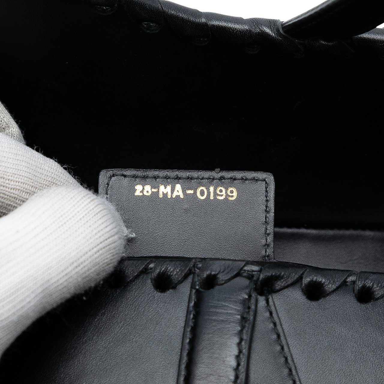 Dior Smooth Calfskin Braided Saddle Bag Zwart