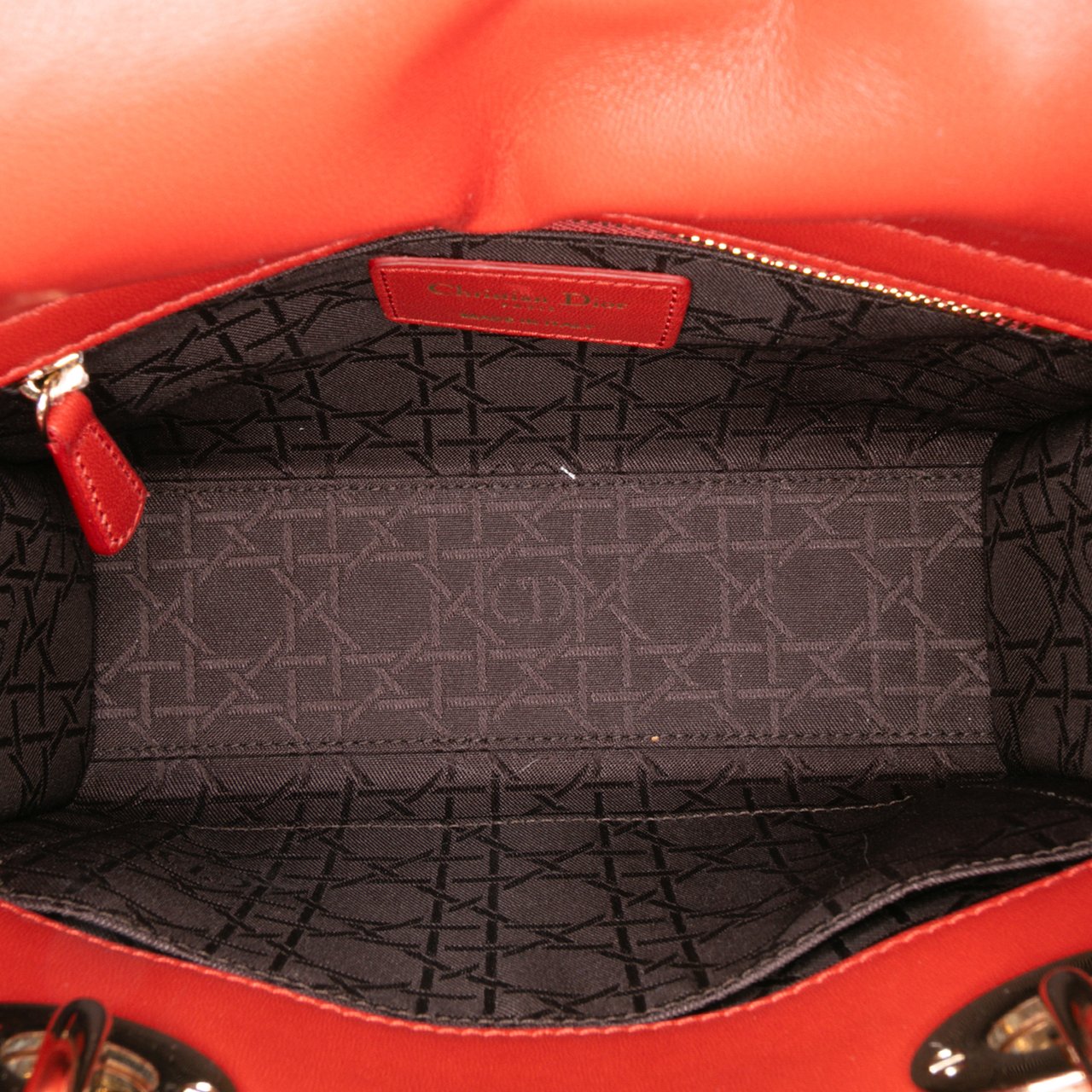 Dior Small Lambskin Cannage My ABCDior Lady Dior Rood