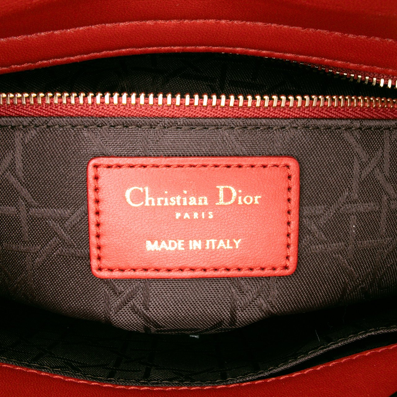 Dior Small Lambskin Cannage My ABCDior Lady Dior Rood