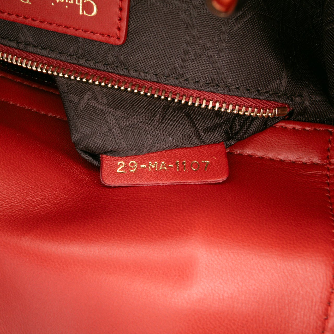Dior Small Lambskin Cannage My ABCDior Lady Dior Rood