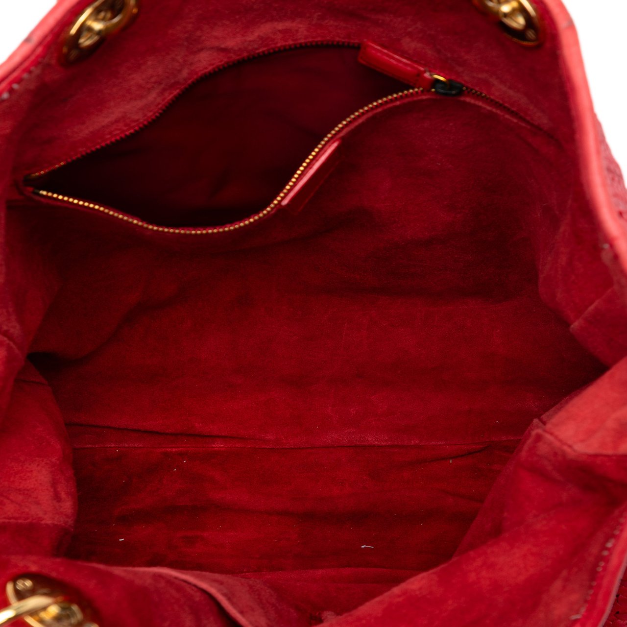 Dior Large Woven Lambskin Lady Dior Soft Shopping Tote Rood