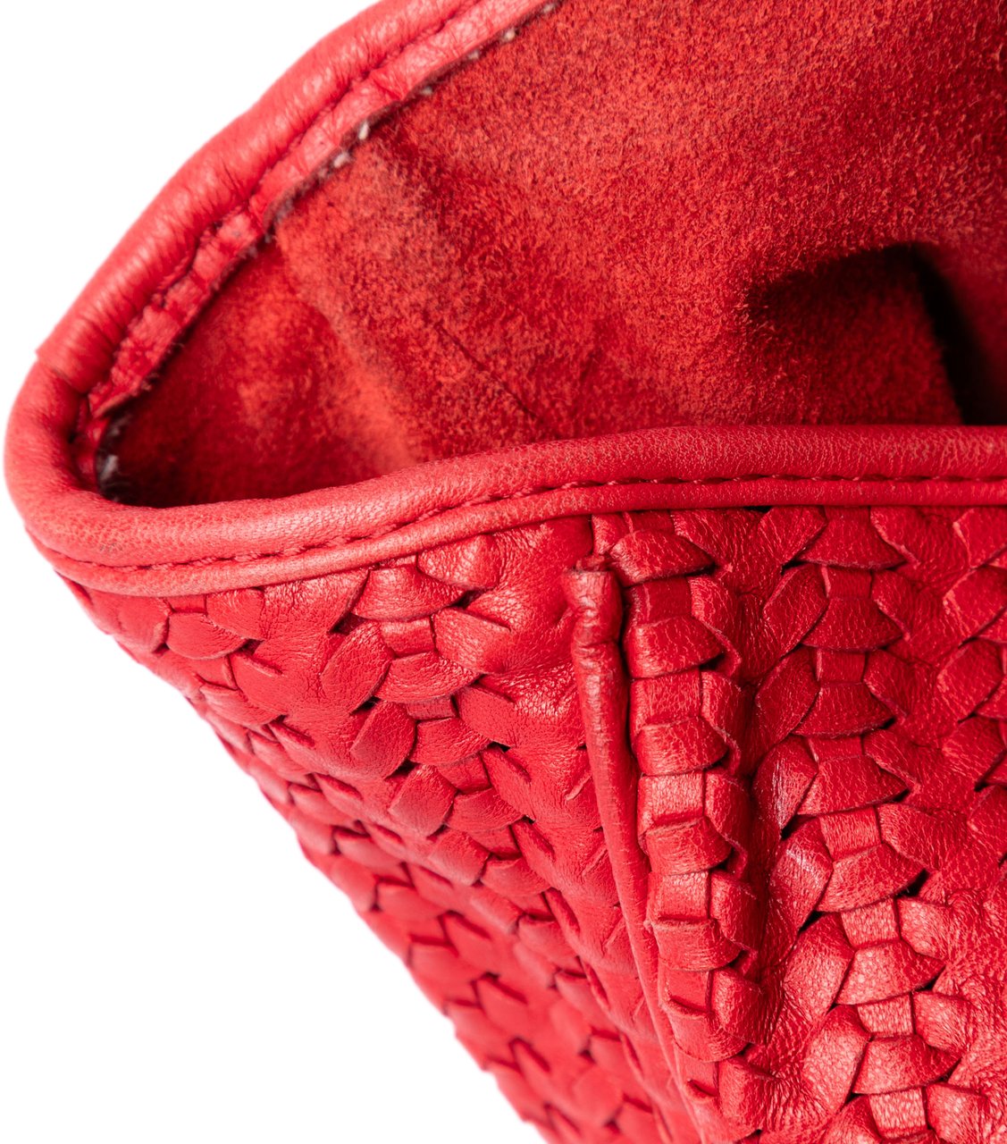 Dior Large Woven Lambskin Lady Dior Soft Shopping Tote Rood