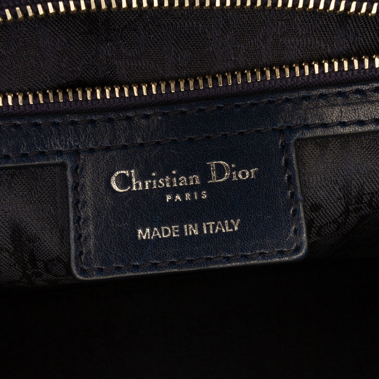 Dior Medium Lambskin Cannage Lady Dior Blauw