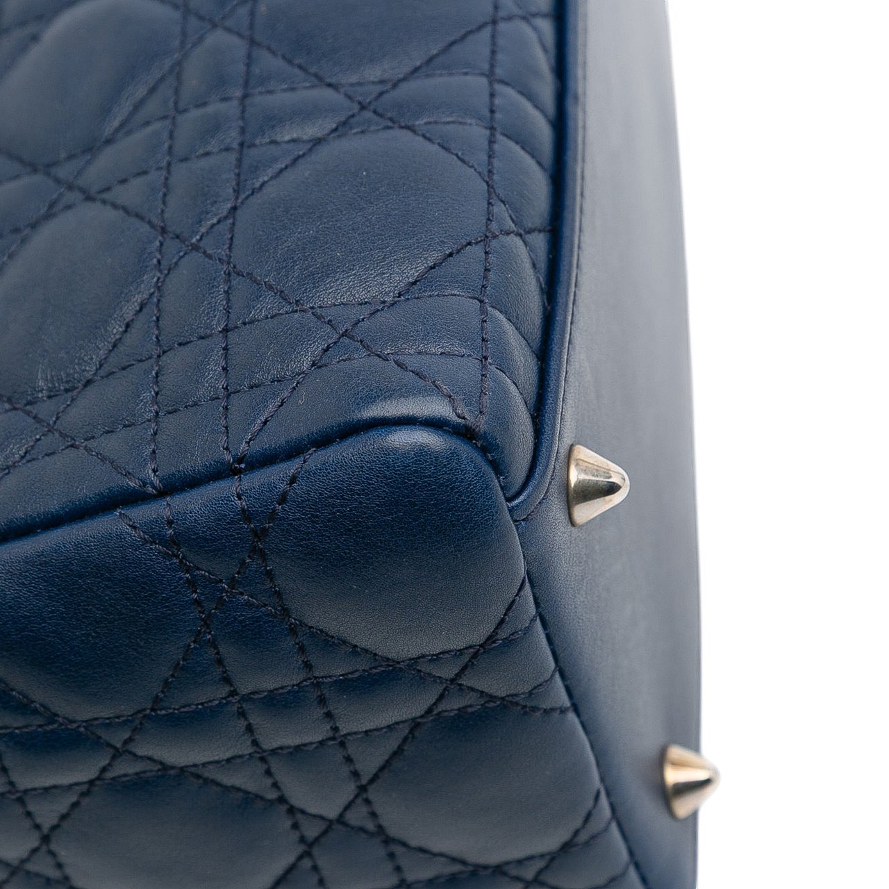 Dior Medium Lambskin Cannage Lady Dior Blauw
