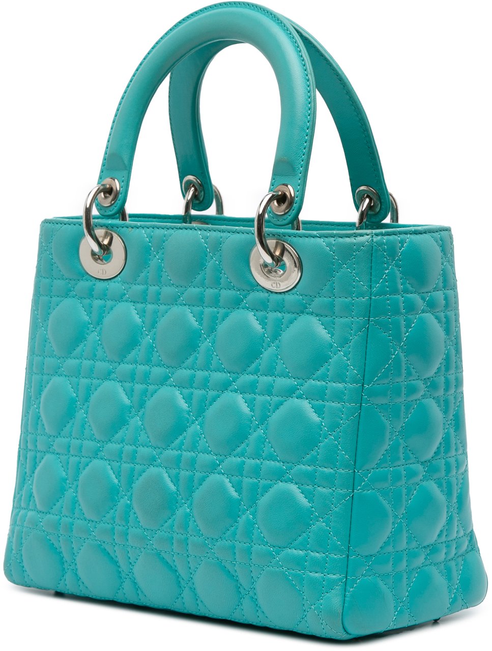 Dior Medium Lambskin Cannage Lady Dior Blauw