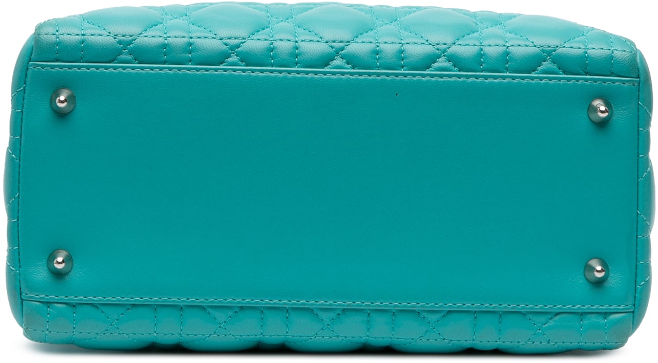 Dior Medium Lambskin Cannage Lady Dior Blauw