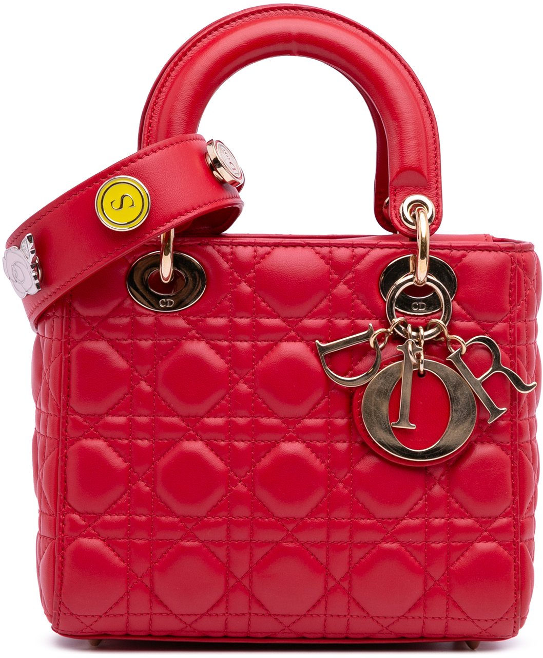 Dior Small Lambskin Cannage My ABCDior Lady Dior Rood