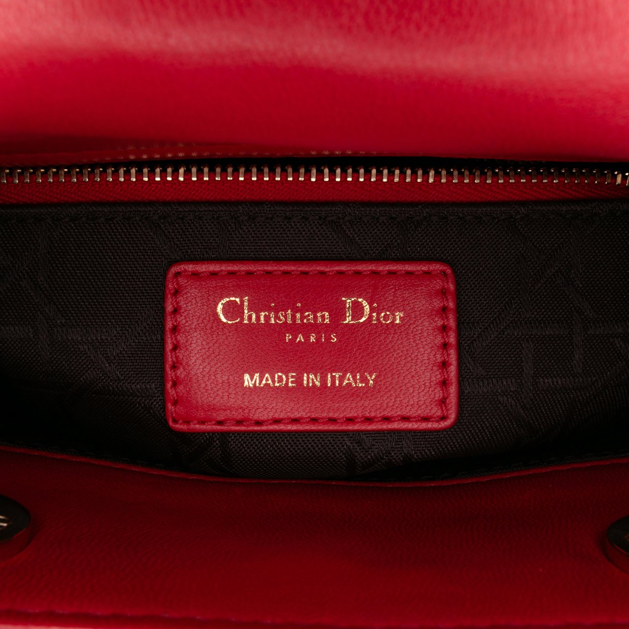 Dior Small Lambskin Cannage My ABCDior Lady Dior Rood