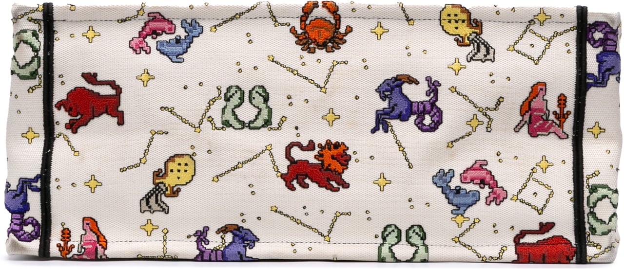 Dior Large Zodiac Pixel Zodiac Book Tote Wit