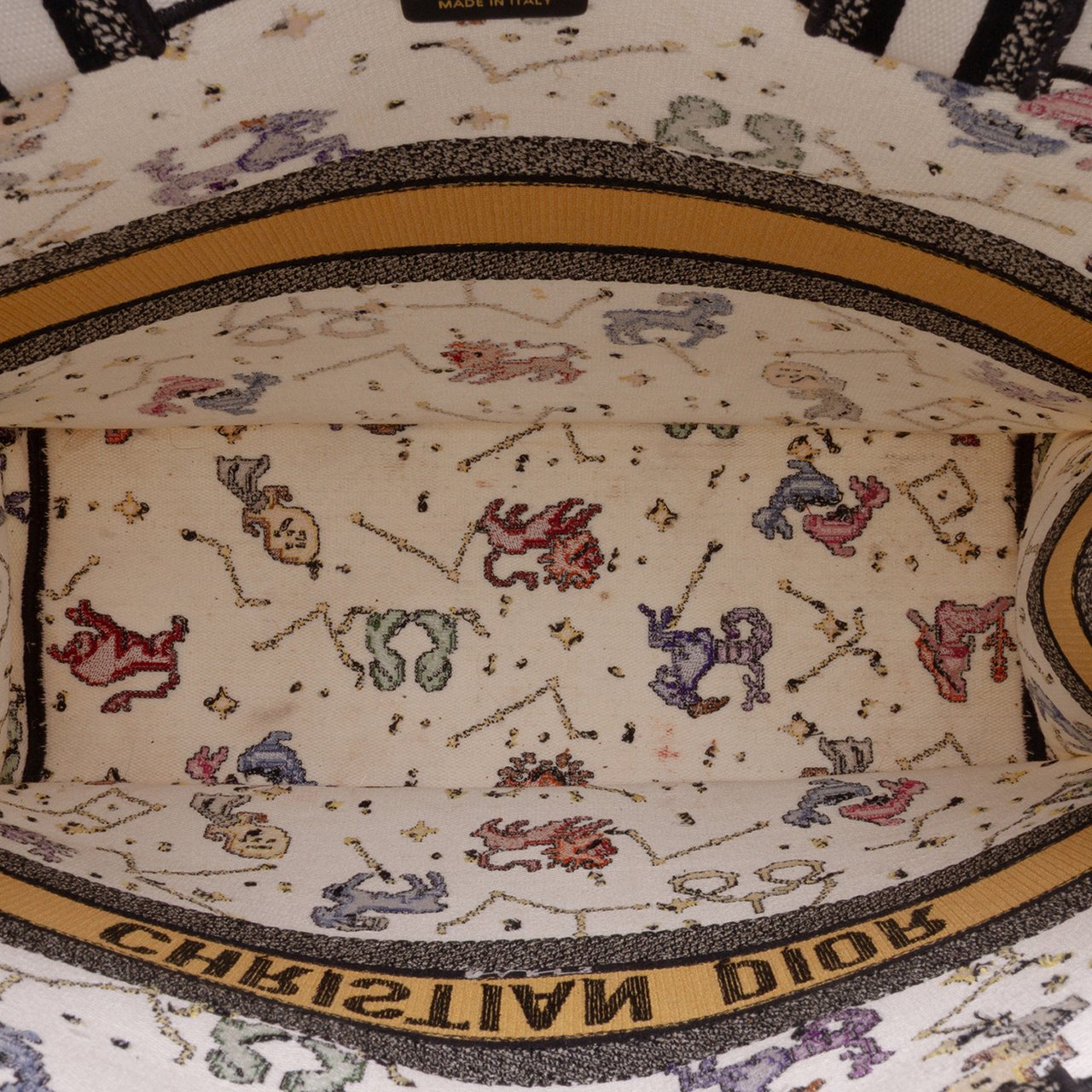 Dior Large Zodiac Pixel Zodiac Book Tote Wit