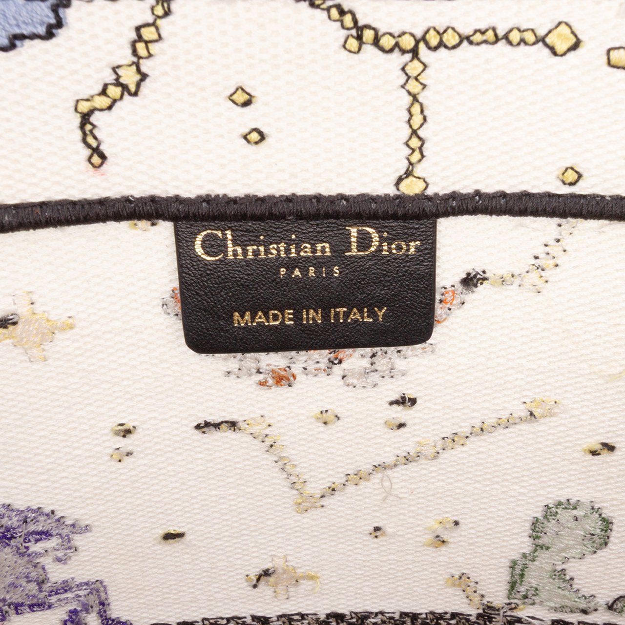 Dior Large Zodiac Pixel Zodiac Book Tote Wit