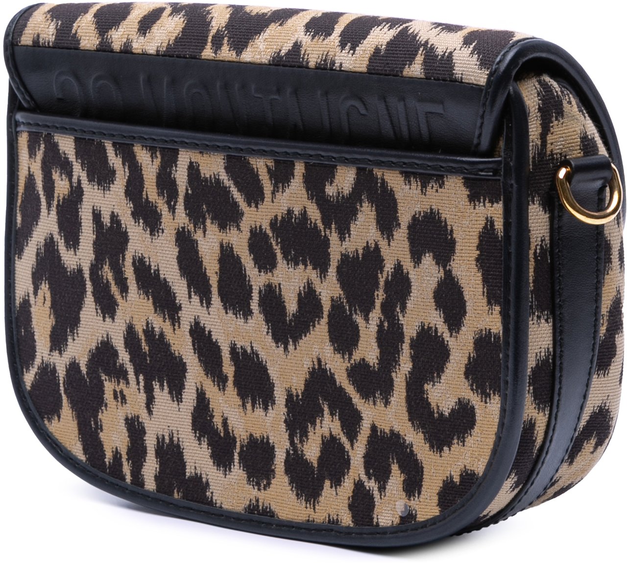 Dior Mizza Medium Embroidered Canvas Leopard Bobby Crossbody Bruin
