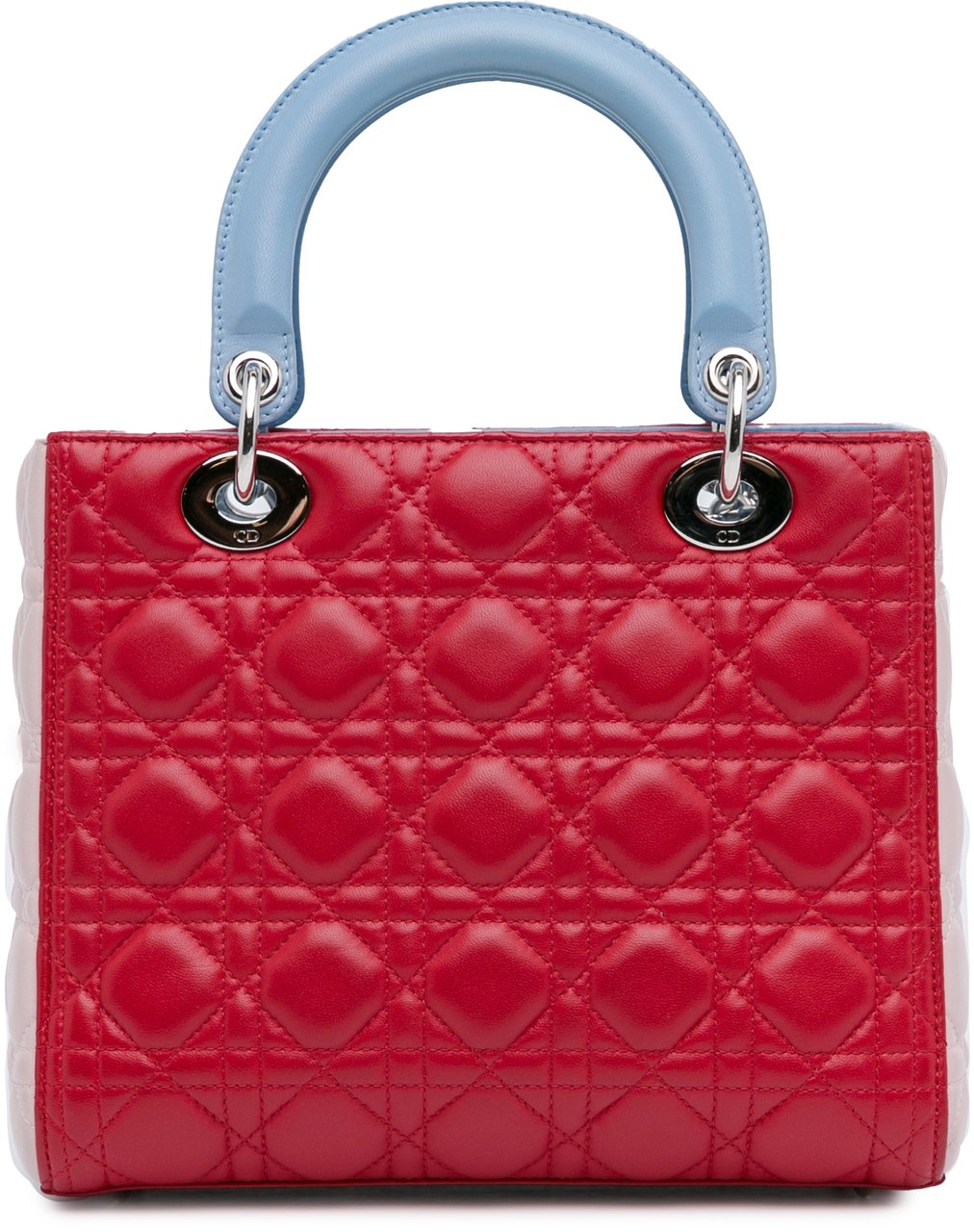 Dior Medium Tricolor Lambskin Cannage Lady Dior Rood
