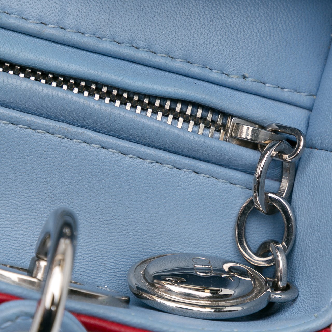 Dior Medium Tricolor Lambskin Cannage Lady Dior Rood