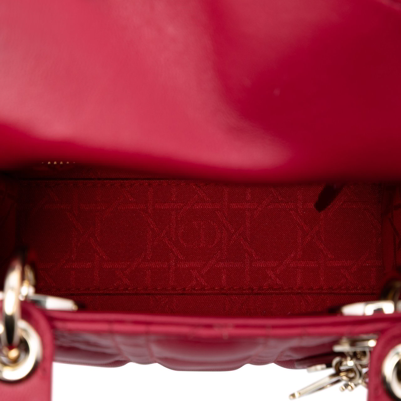 Dior Mini Lambskin Cannage Lady Dior Roze