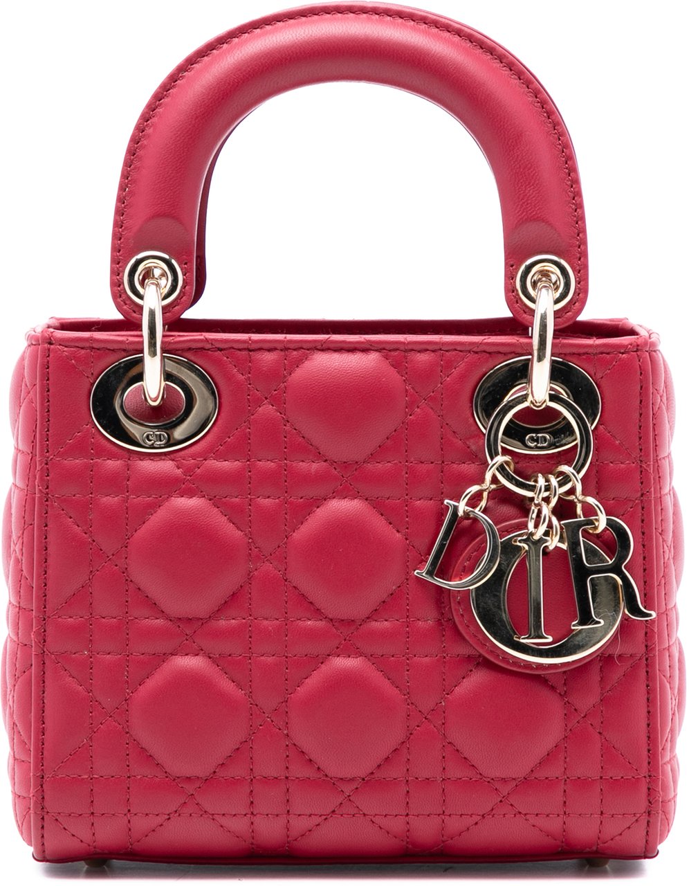 Dior Mini Lambskin Cannage Lady Dior Roze