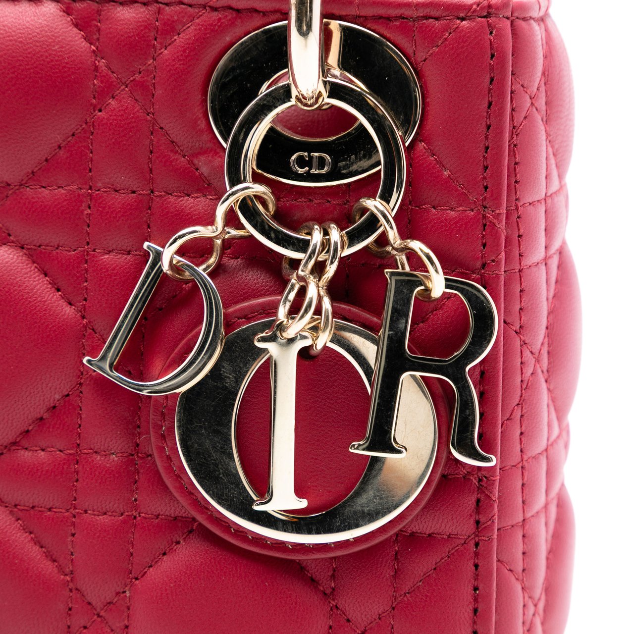 Dior Mini Lambskin Cannage Lady Dior Roze