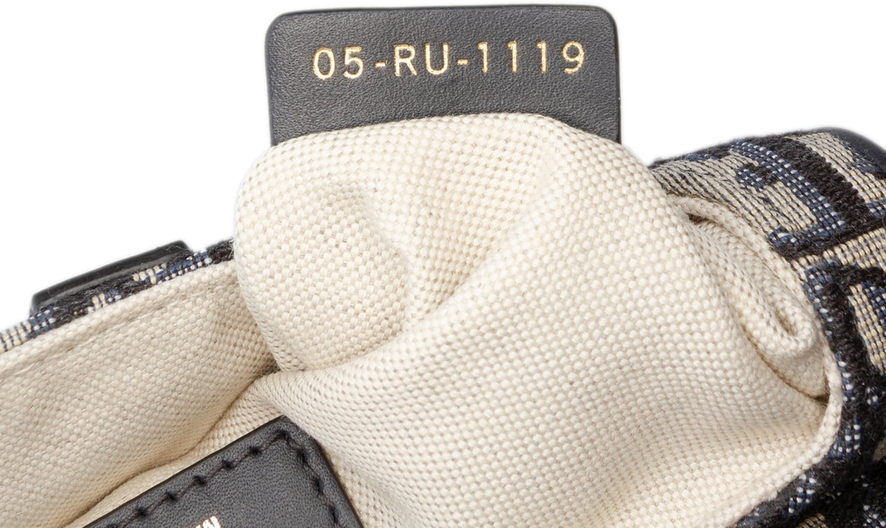 Dior Mini Oblique Canvas Saddle Bag Blauw