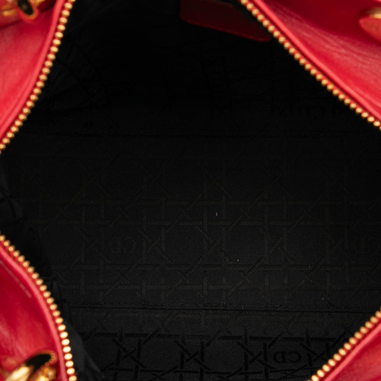 Dior Medium Lambskin Cannage Lady Dior Rood