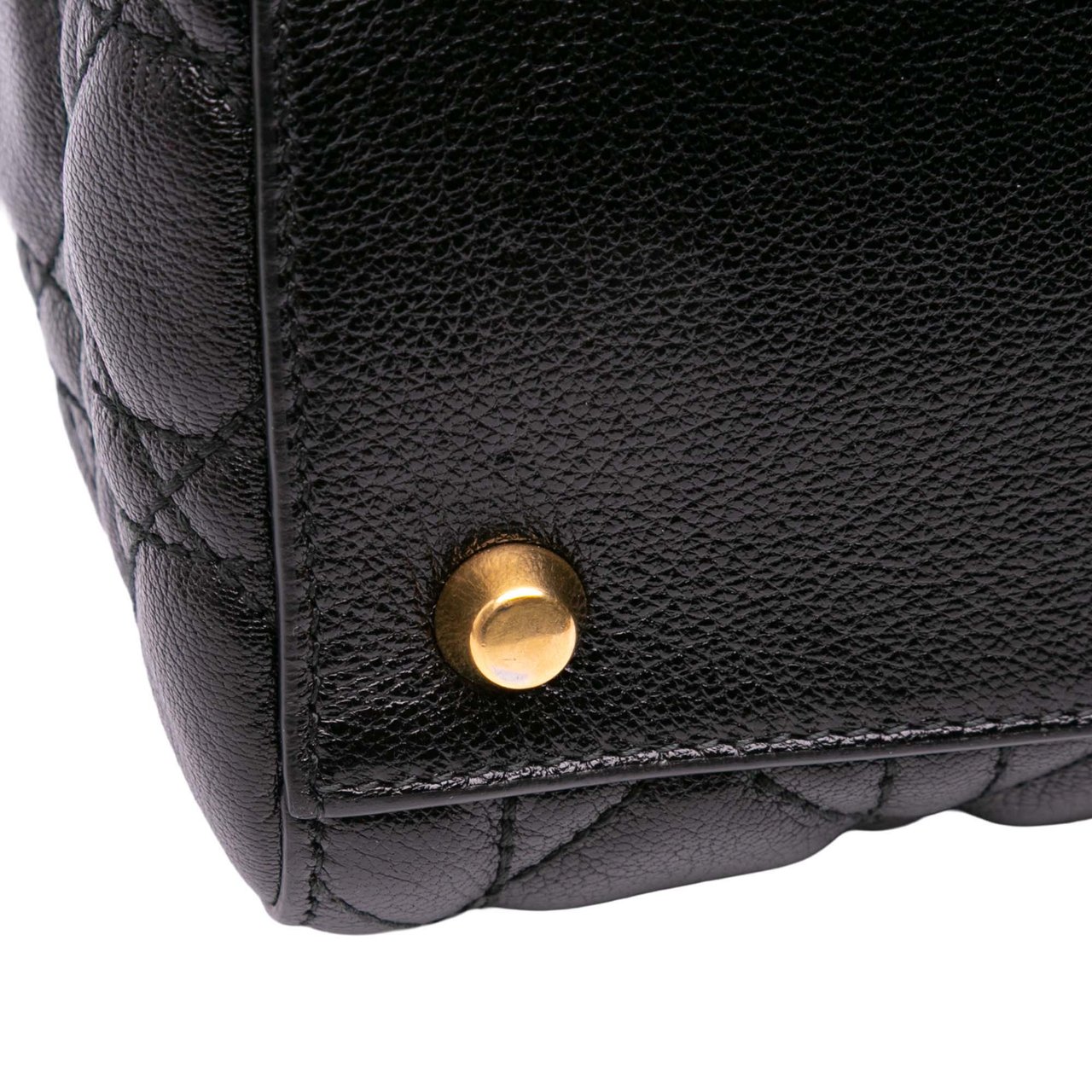 Dior Medium Grained Calfskin Cannage Supple Lady Dior Zwart