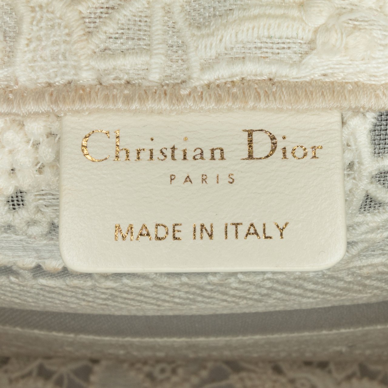 Dior Small D-Lace Embroidery Book Tote Wit