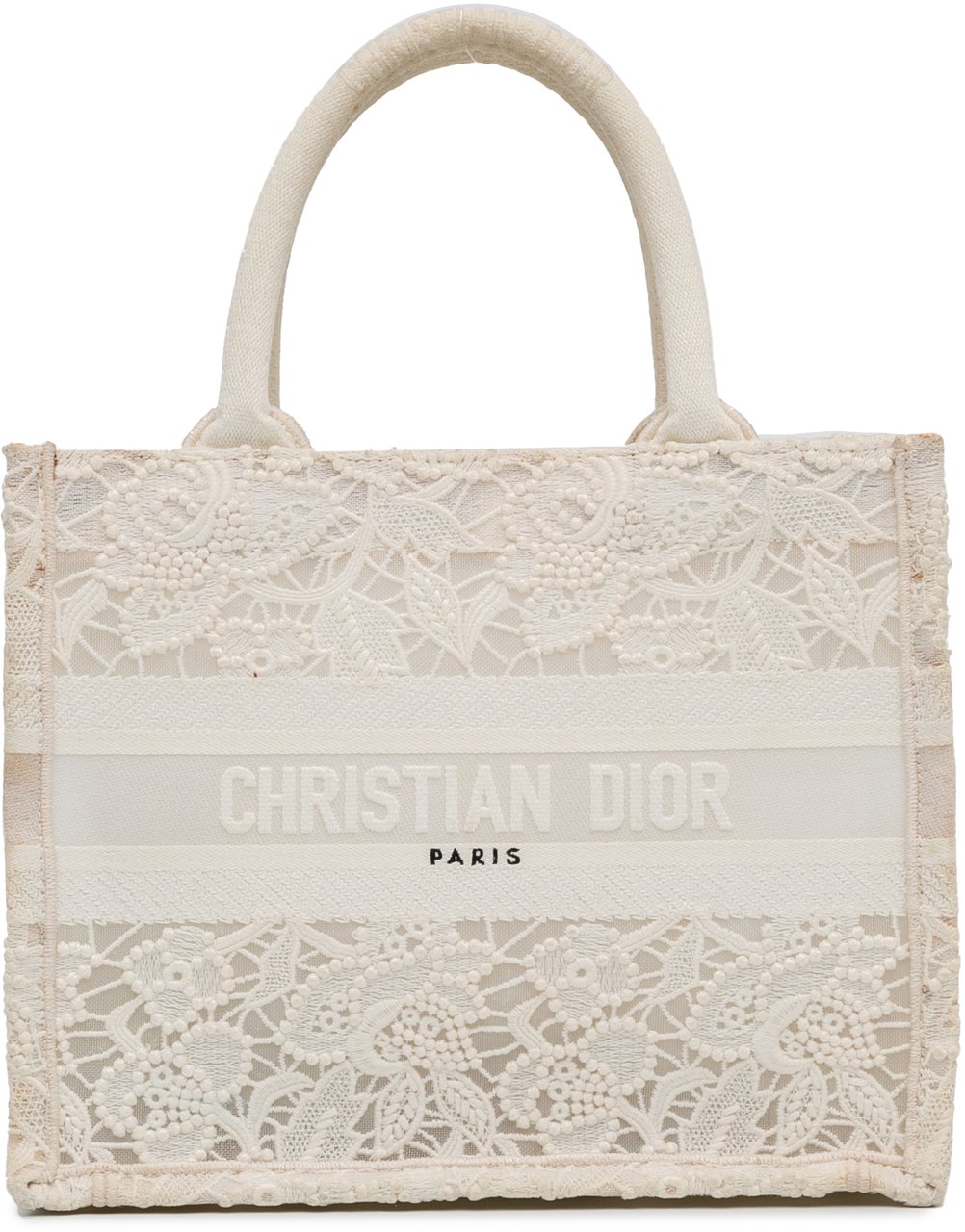 Dior Small D-Lace Embroidery Book Tote Wit