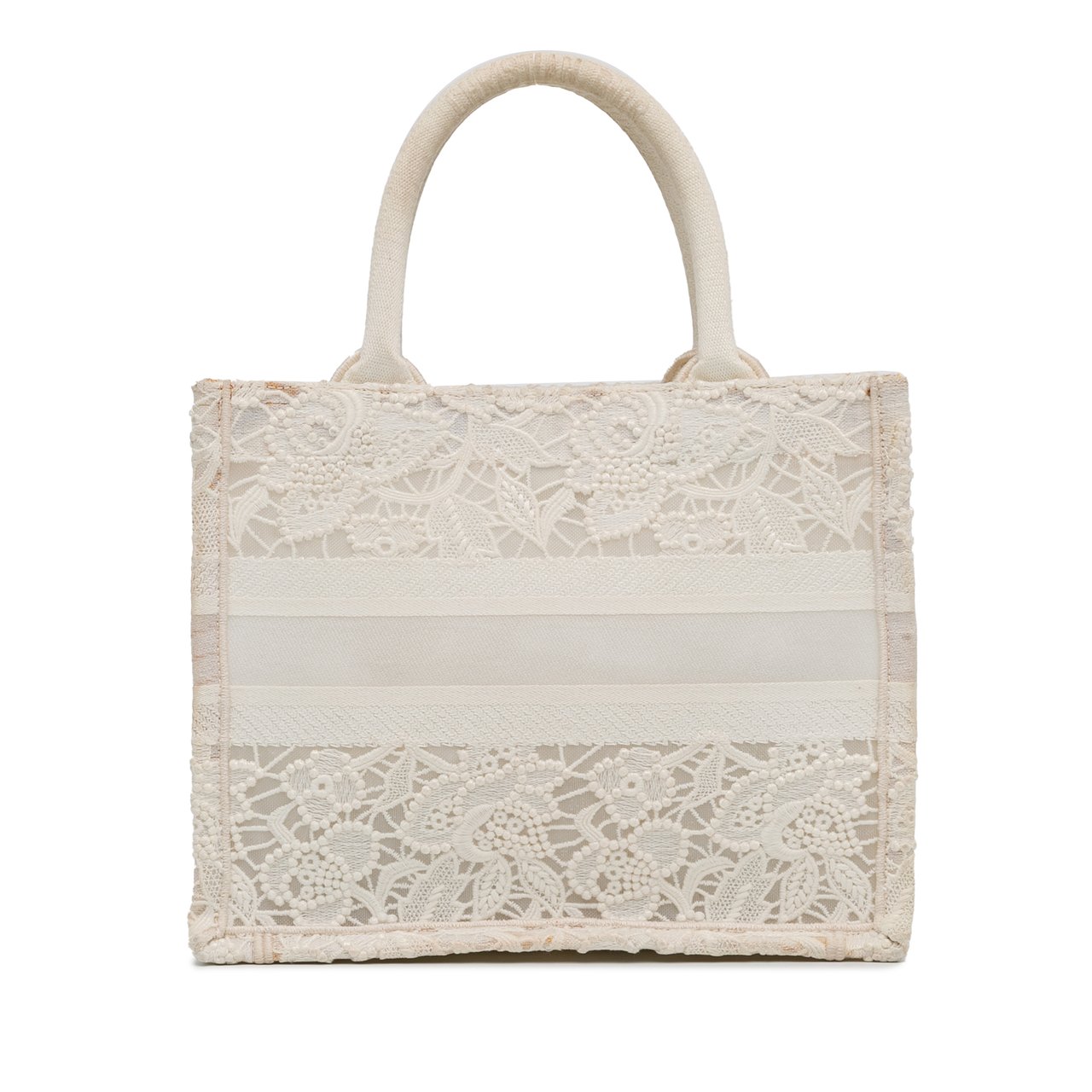 Dior Small D-Lace Embroidery Book Tote Wit