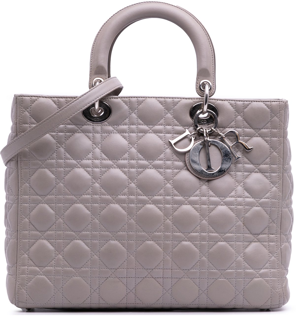 Dior Large Lambskin Cannage Lady Dior Paars