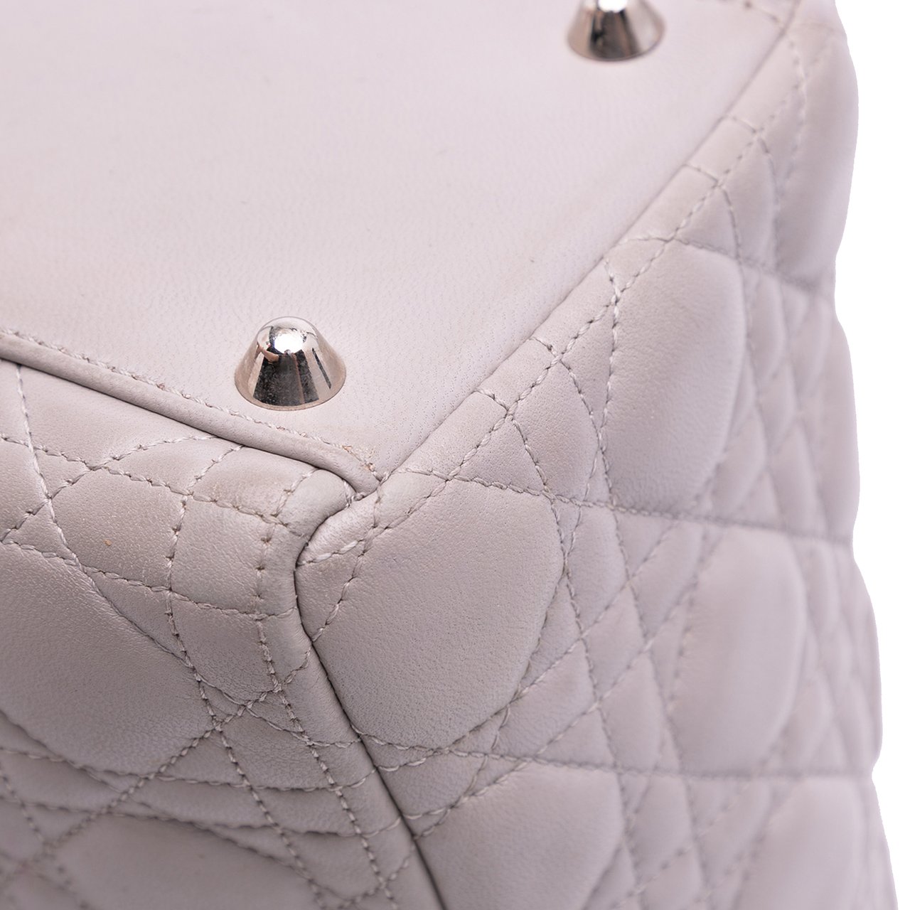 Dior Large Lambskin Cannage Lady Dior Paars