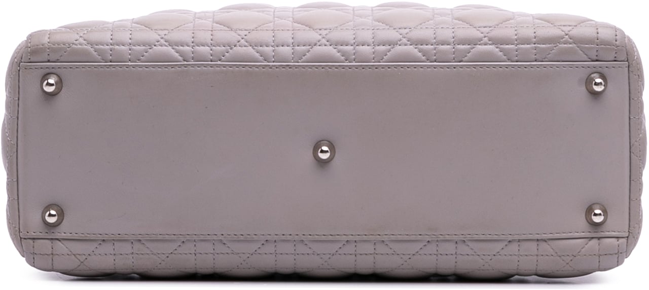 Dior Large Lambskin Cannage Lady Dior Paars