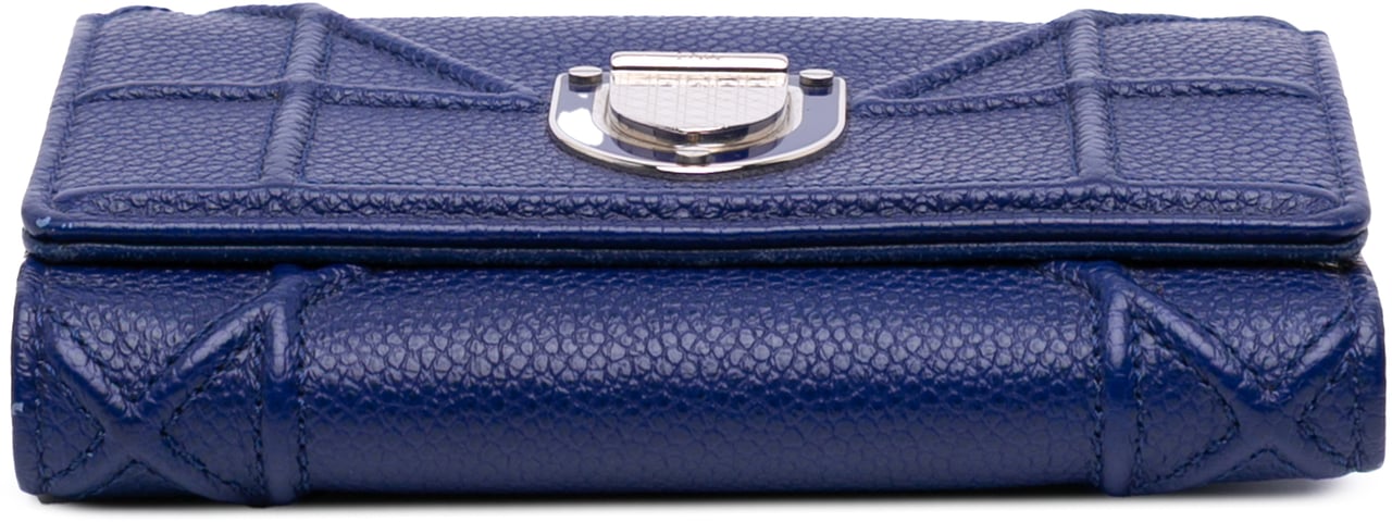 Dior Grained Calfskin Diorama Elancee Wallet Blauw