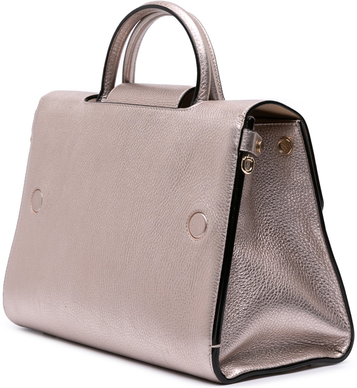 Dior Medium Metallic Grained Calfskin Diorever Satchel Goud
