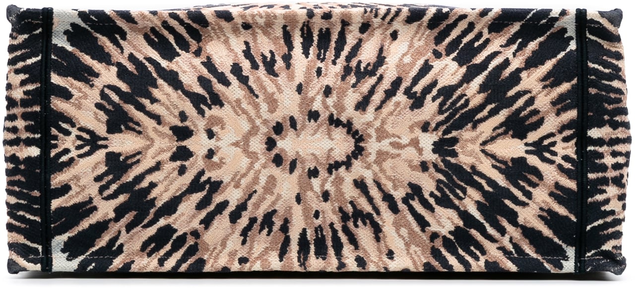 Dior Large Embroidered Canvas Tie Dye Book Tote Bruin