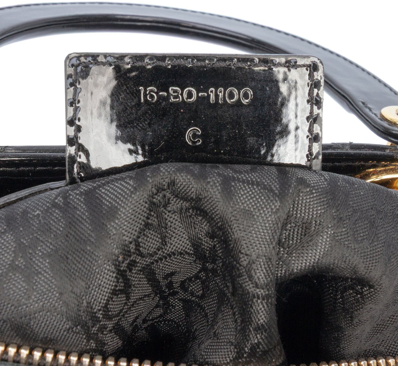 Dior Medium Patent Cannage Lady Dior Zwart