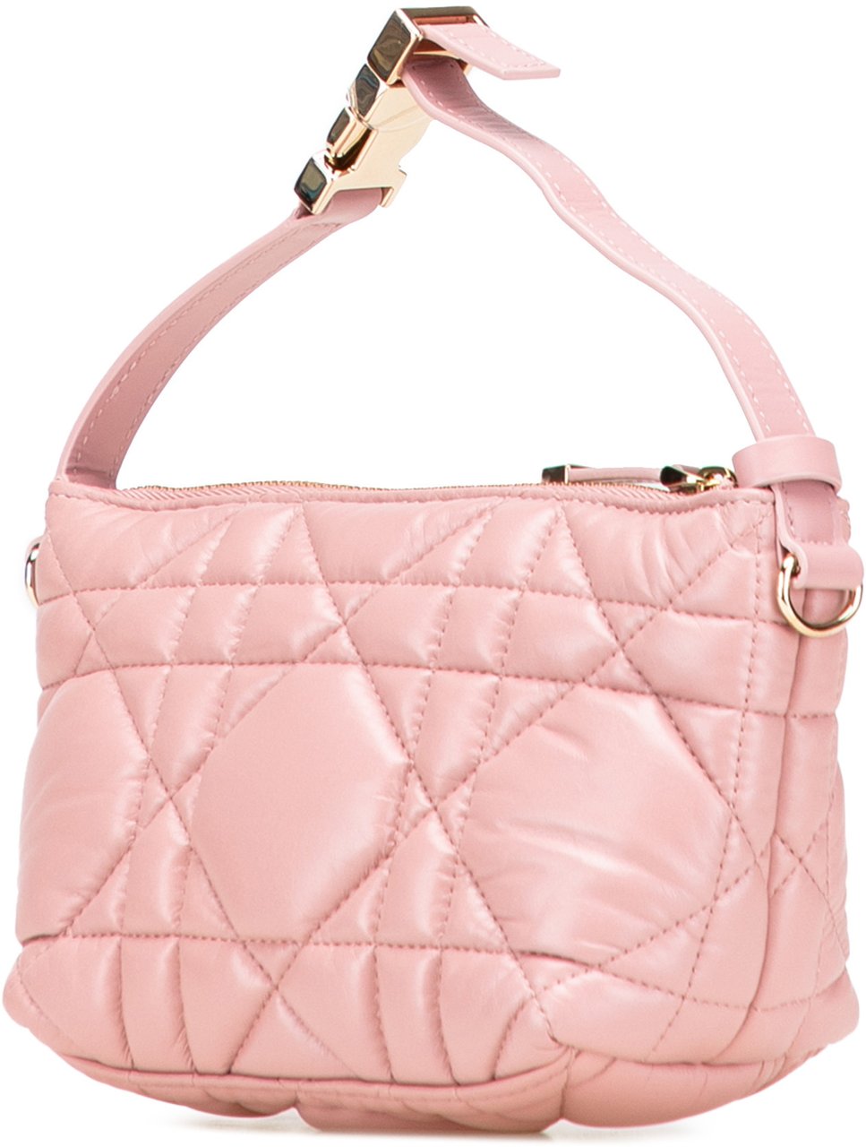 Dior Small Calfskin Macrocannage Diortravel Nomad Pouch Roze